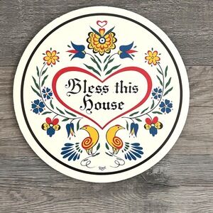 Hex Sign Pennsylvania Dutch Jacob Zook Bless This House‎ Wall Hanging Folk Art